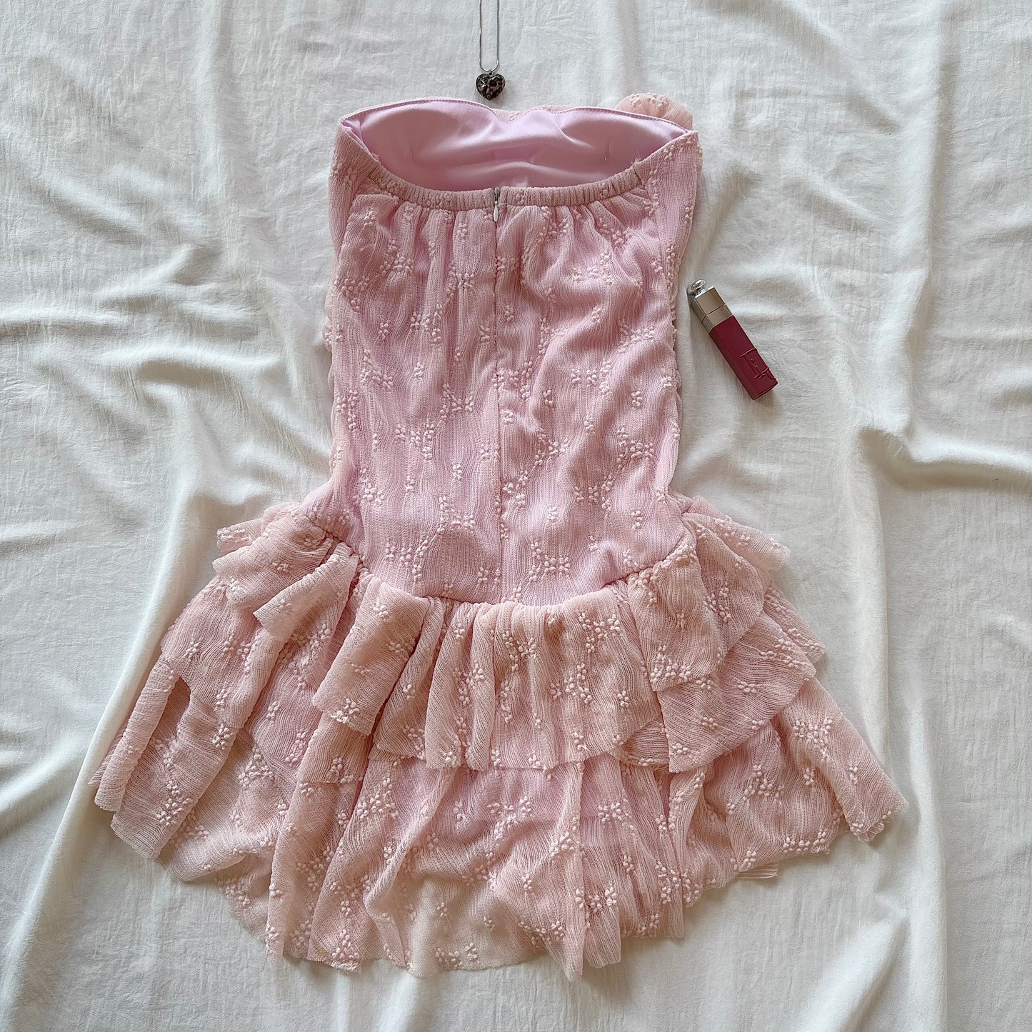 ROSE DRESS IN PINK (Bust : 28-32, Upper Waist : 22-28)