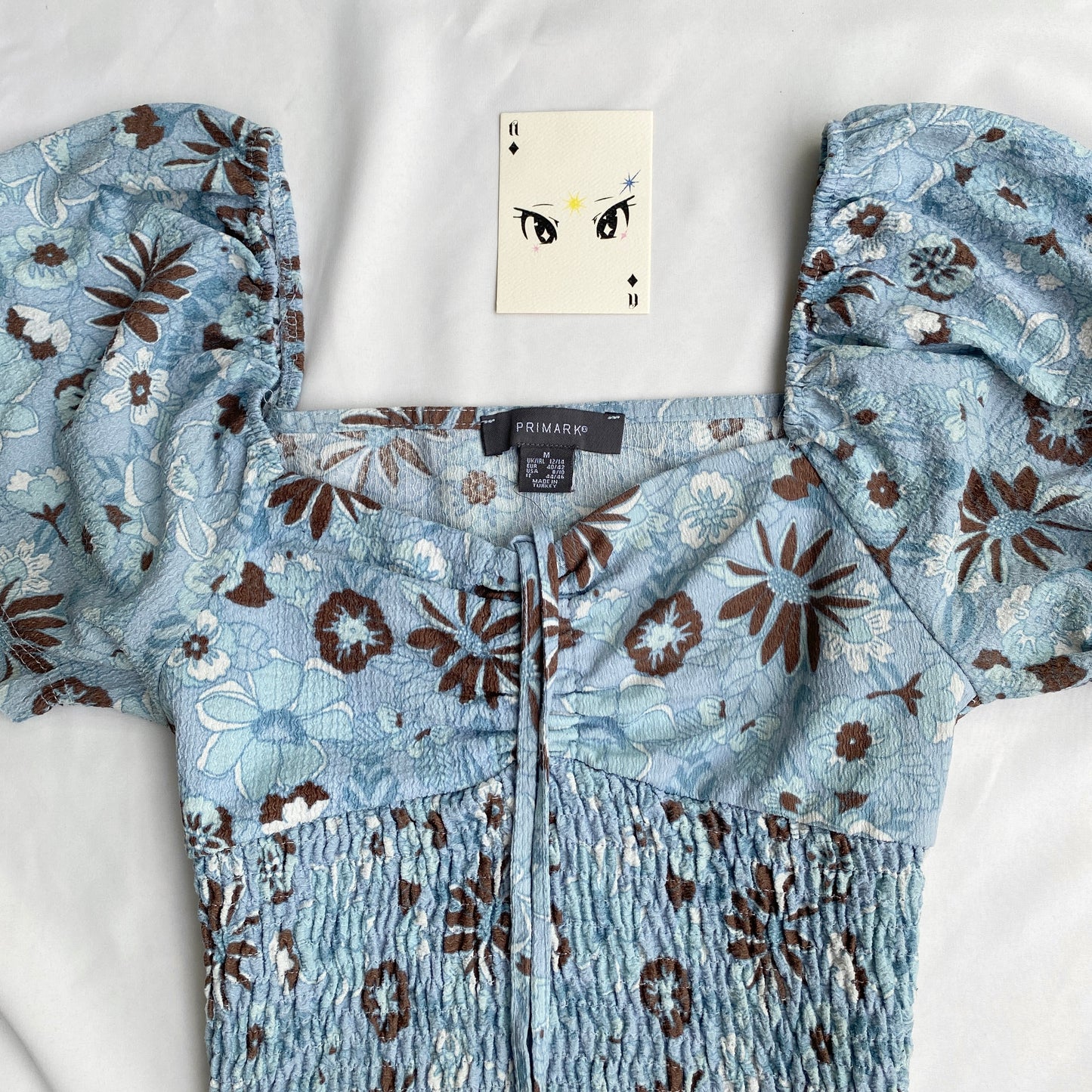 BLUE FLORAL TOP (Bust : 30-34, Upper Waist : 26-34)