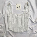 WHITE LACE CORSET (Bust : 30-34, Upper Waist : 26-30)