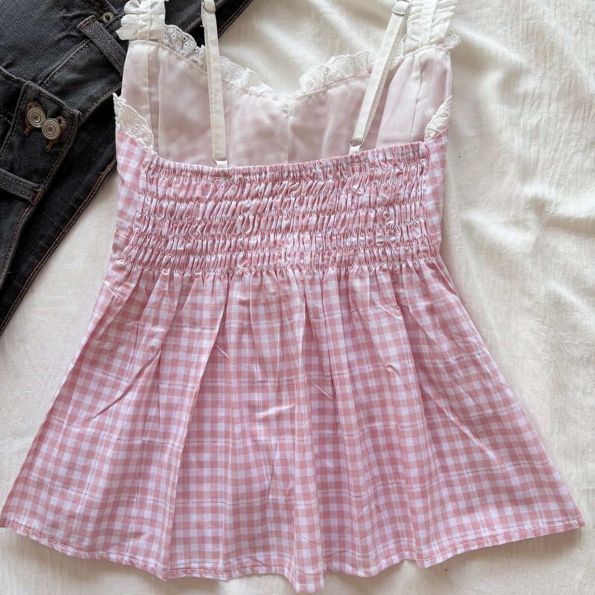 SWEETHEART GINGHAM TOP (Bust : 30-34, Upper Waist : 24-28)