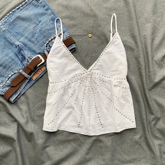 WHITE STUDDED TOP FROM URBAN OUTFITTERS (Sizes available)