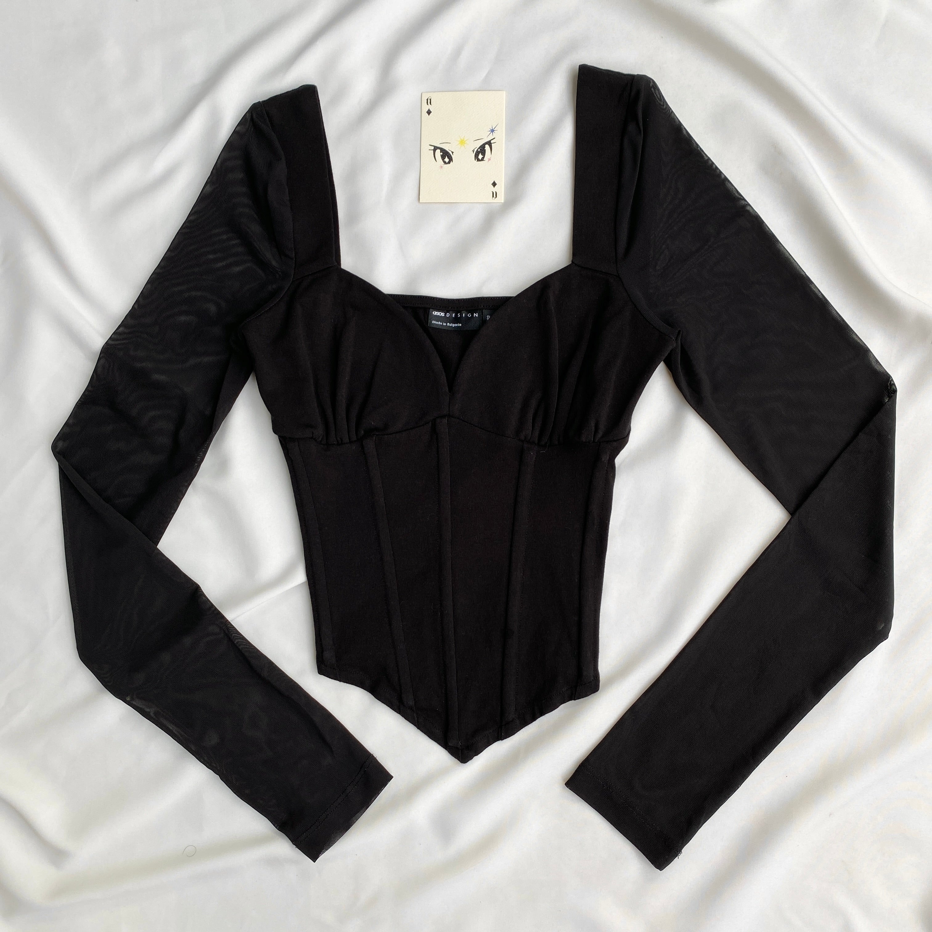 BLACK CORSET FROM ASOS (Bust : 28-32, Upper Waist : 22-26)