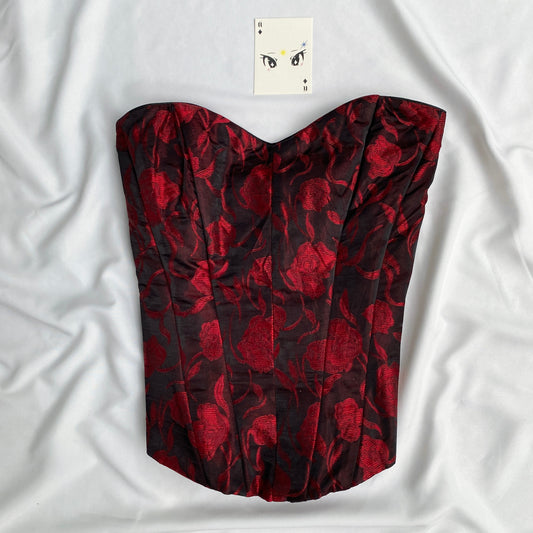 RED ROSES CORSET (Bust : 34-36, Upper Waist : 30-32)