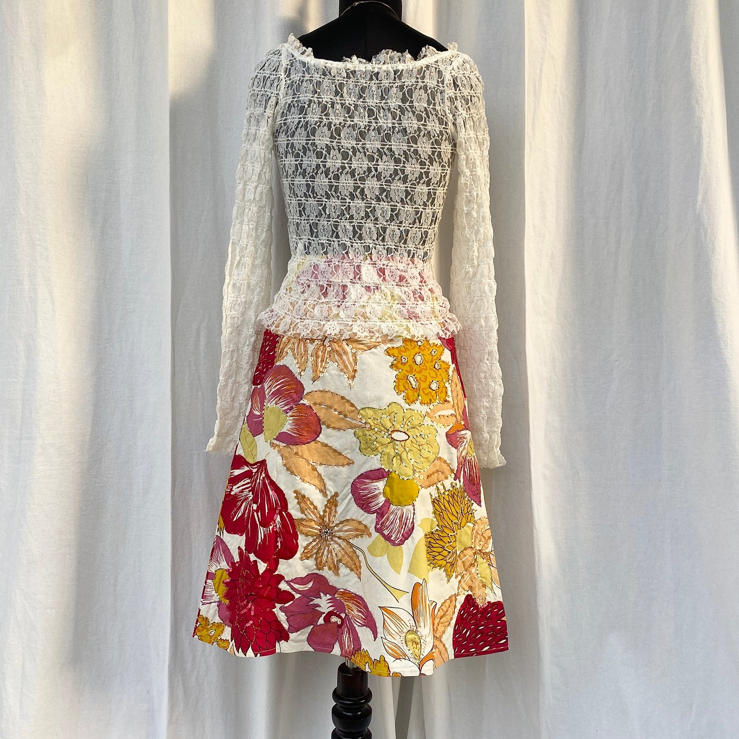 FLORAL EMBELLISHED SKIRT FROM ZARA (Multiple sizes available)