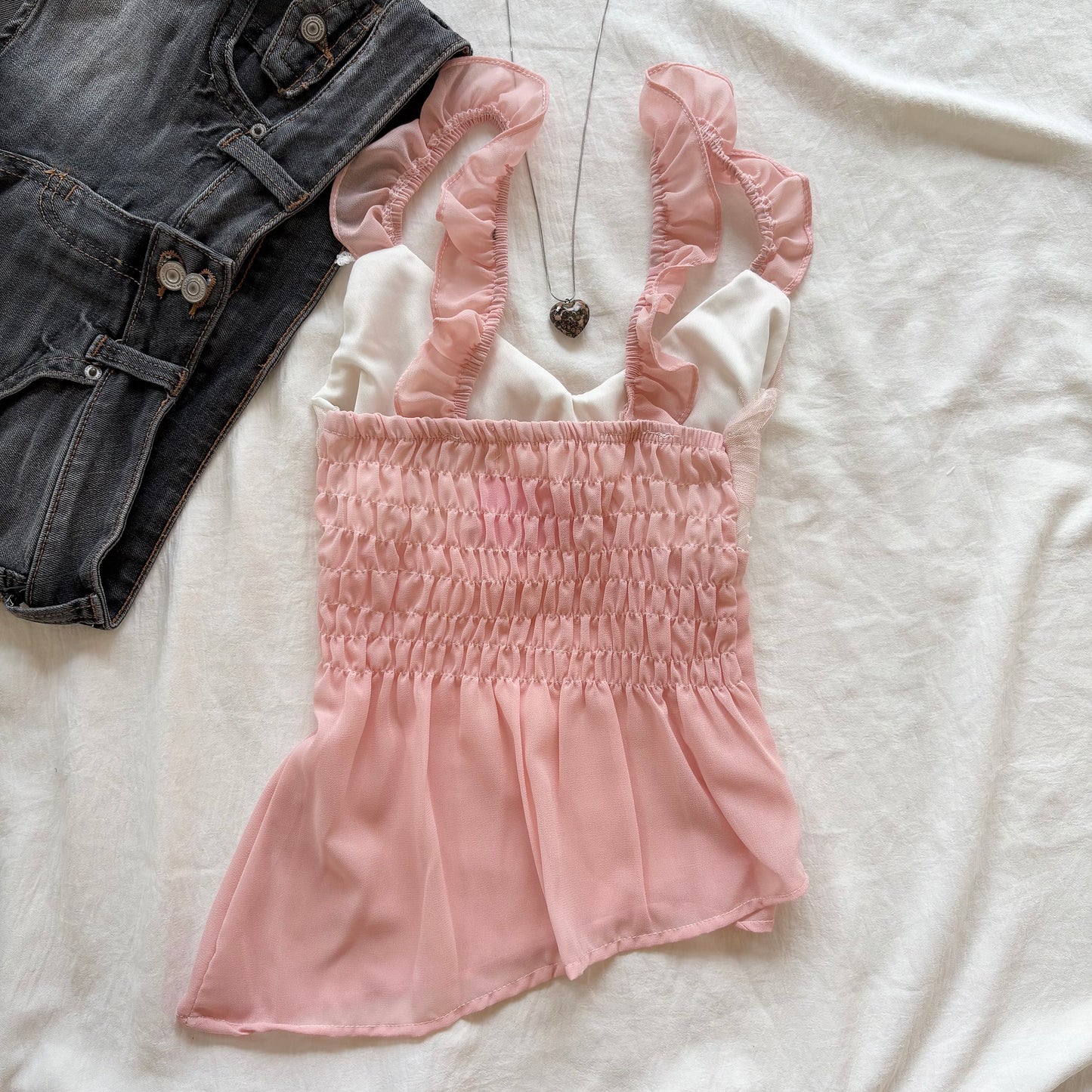 POSY CAMI IN PINK (Bust : 28-32, Upper Waist : 22-28)