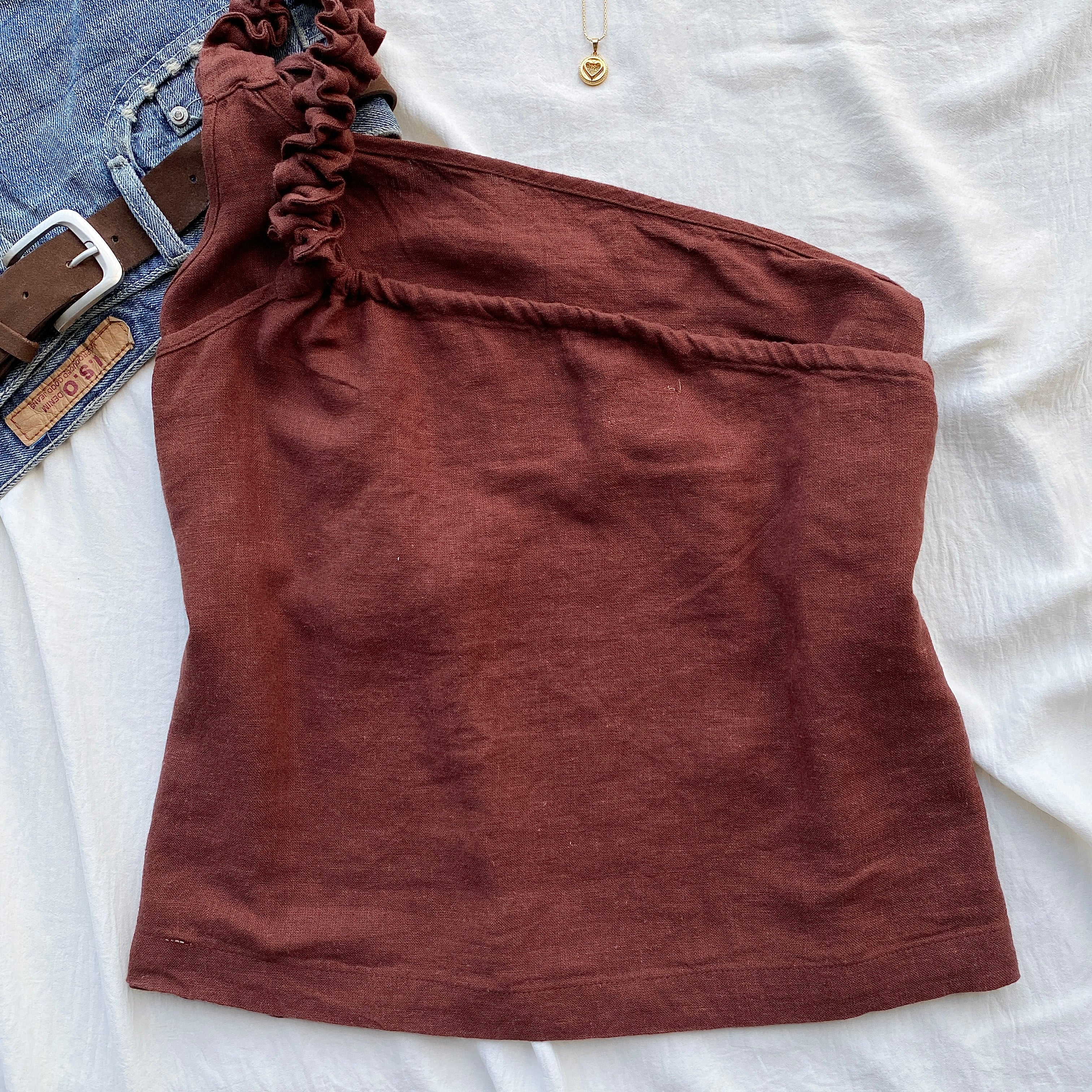 ONE SHOULDER TOP FROM FREE PEOPLE (Bust : 32-34, Upper Waist : 26-32)