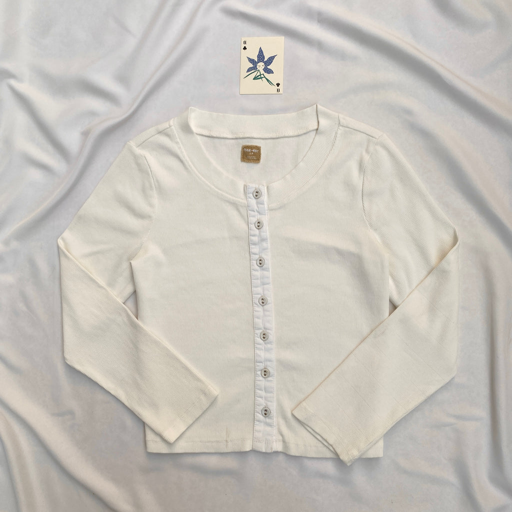 WHITE TOP FROM FREE PEOPLE (Bust : 34-38, Upper Waist : 28-36)