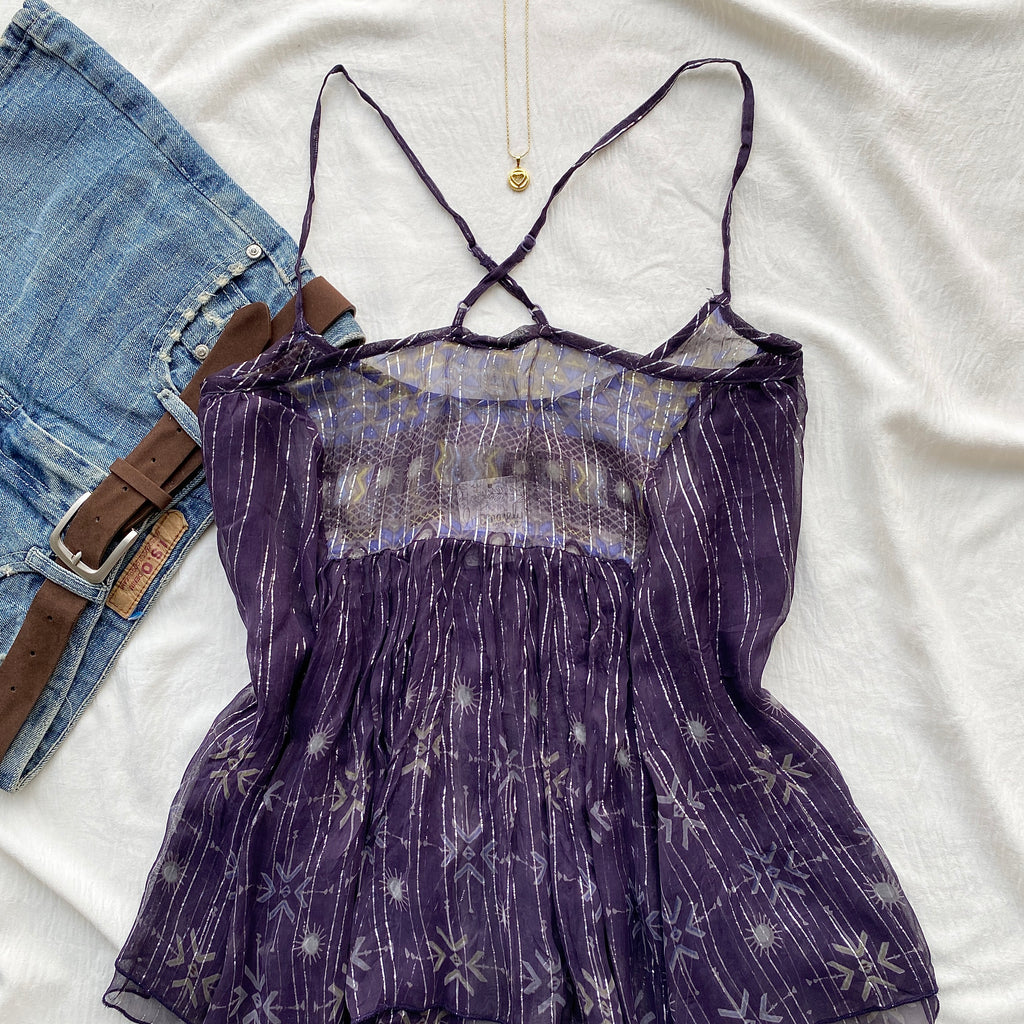 PURPLE MESH TOP FROM FREE PEOPLE (Sizes available)
