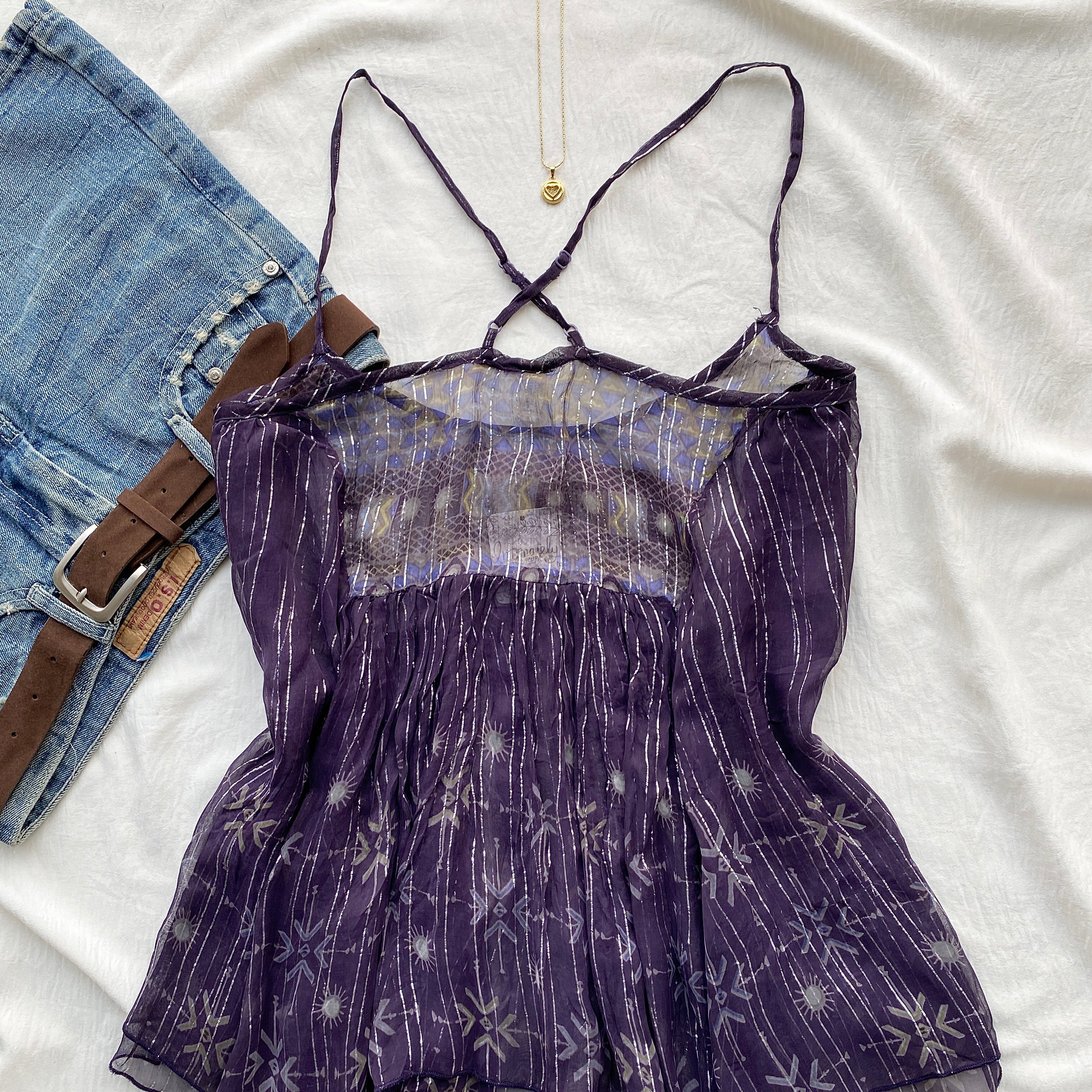 PURPLE MESH TOP FROM FREE PEOPLE (Sizes available)