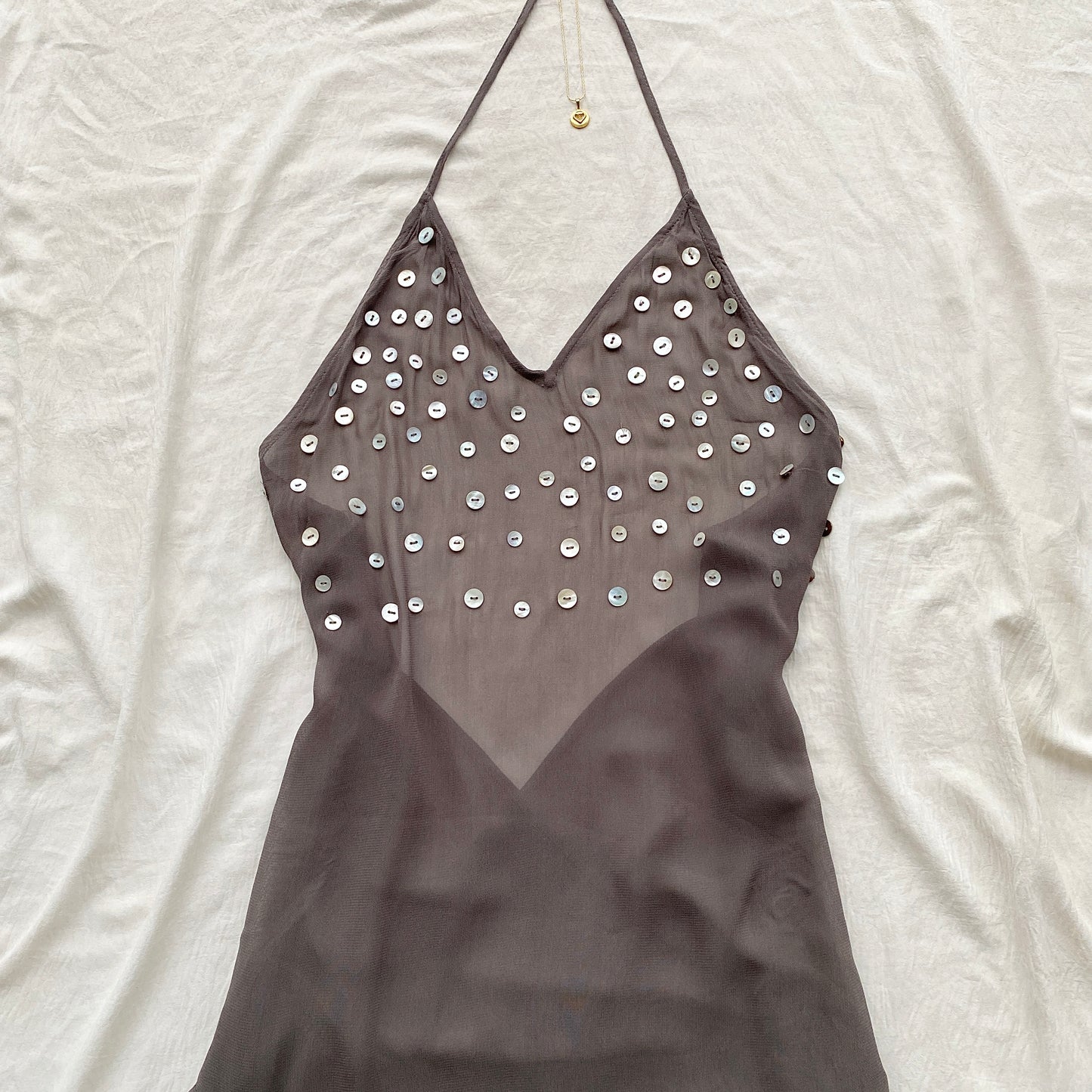 BUTTON MESH DRESS FROM MANGO (Sizes available)