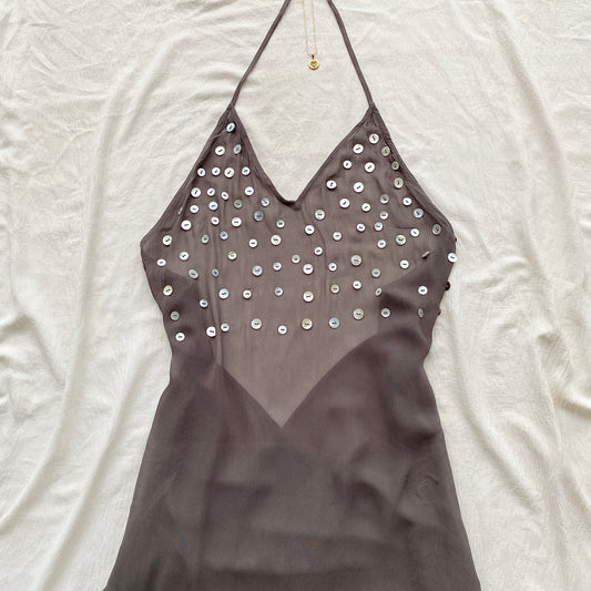 BUTTON MESH DRESS FROM MANGO (Sizes available)