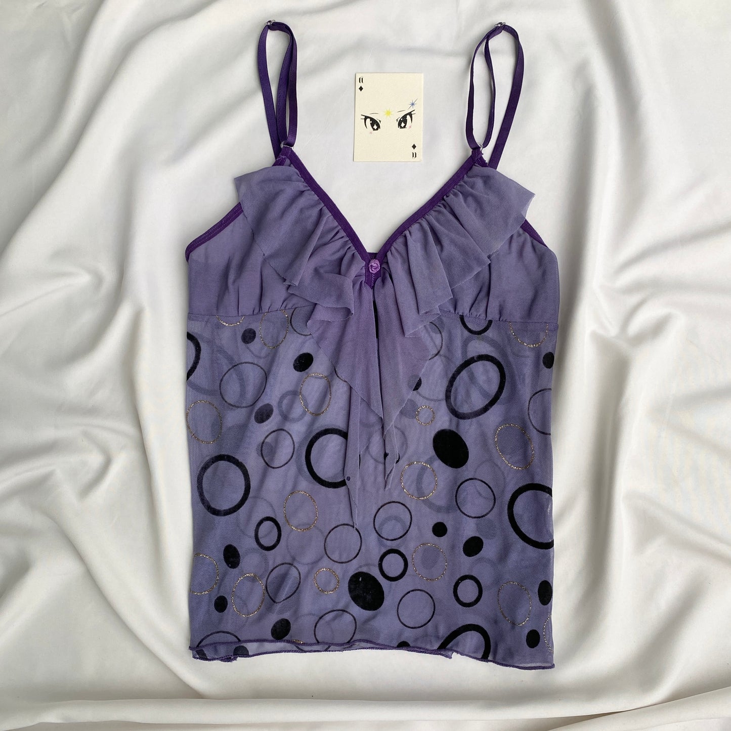 Y2K PURPLE TOP (Bust : 32-34, Upper Waist : Free)