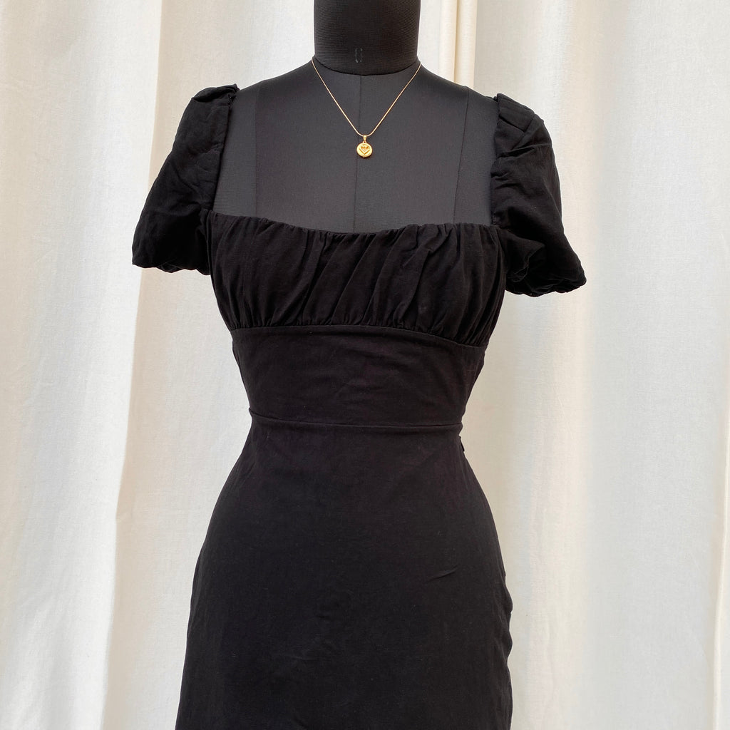BLACK DRESS FROM ZARA (Bust : 32-34, Upper Waist : 26-28)