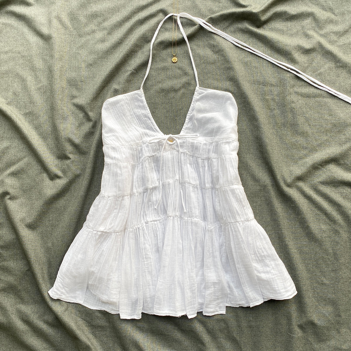 WHITE DRESS FROM FREE PEOPLE (Bust : 28-32, Upper Waist : 24-28)