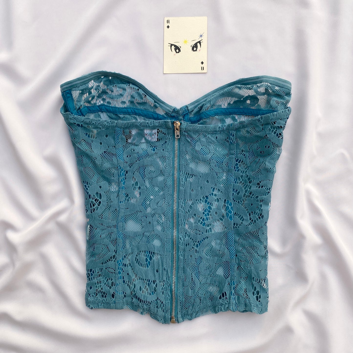 BLUE LACE CORSET (Bust : 30-34, Upper Waist : 26-30)