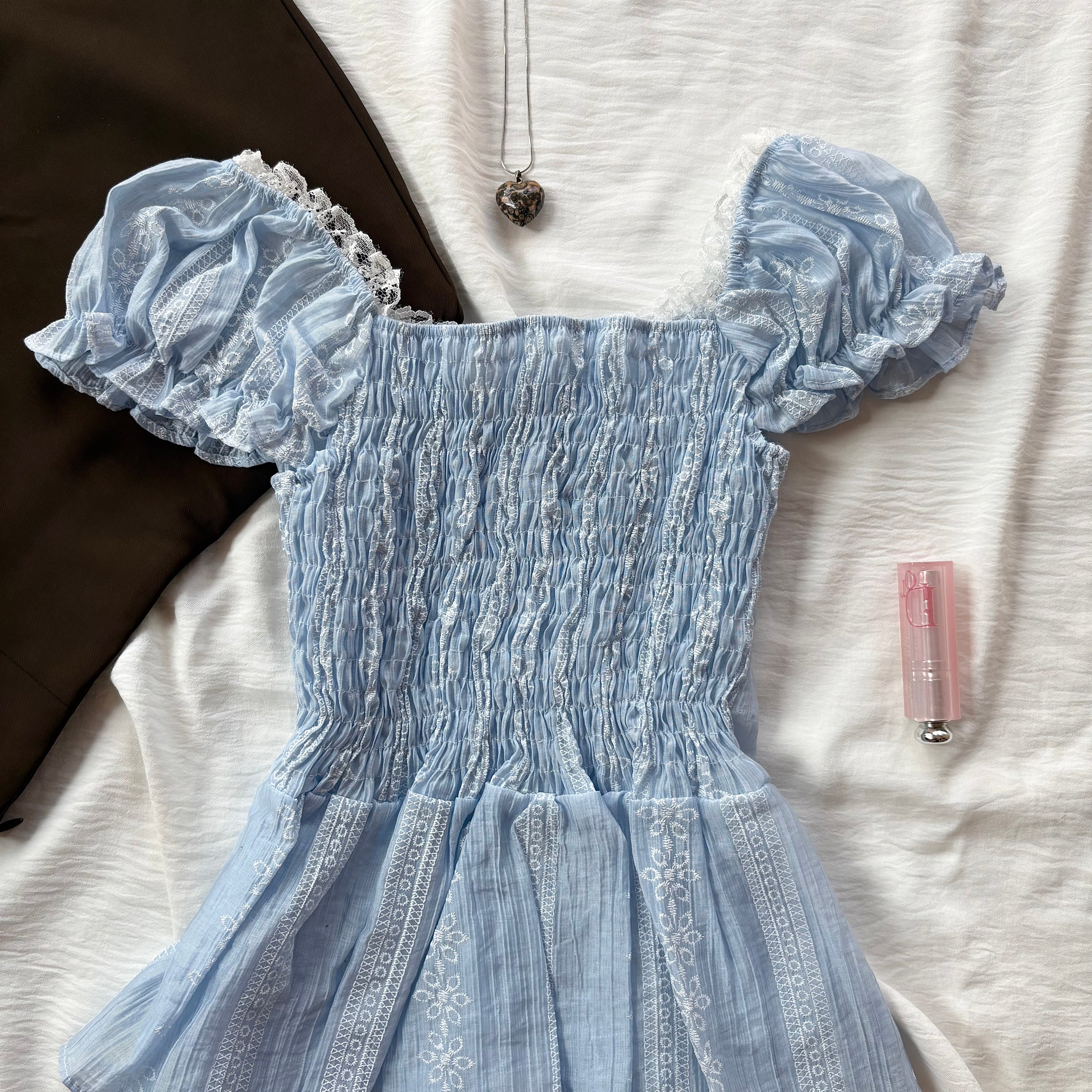 PASTEL BLUE TOP (Bust : 28-34, Upper Waist : 24-28)