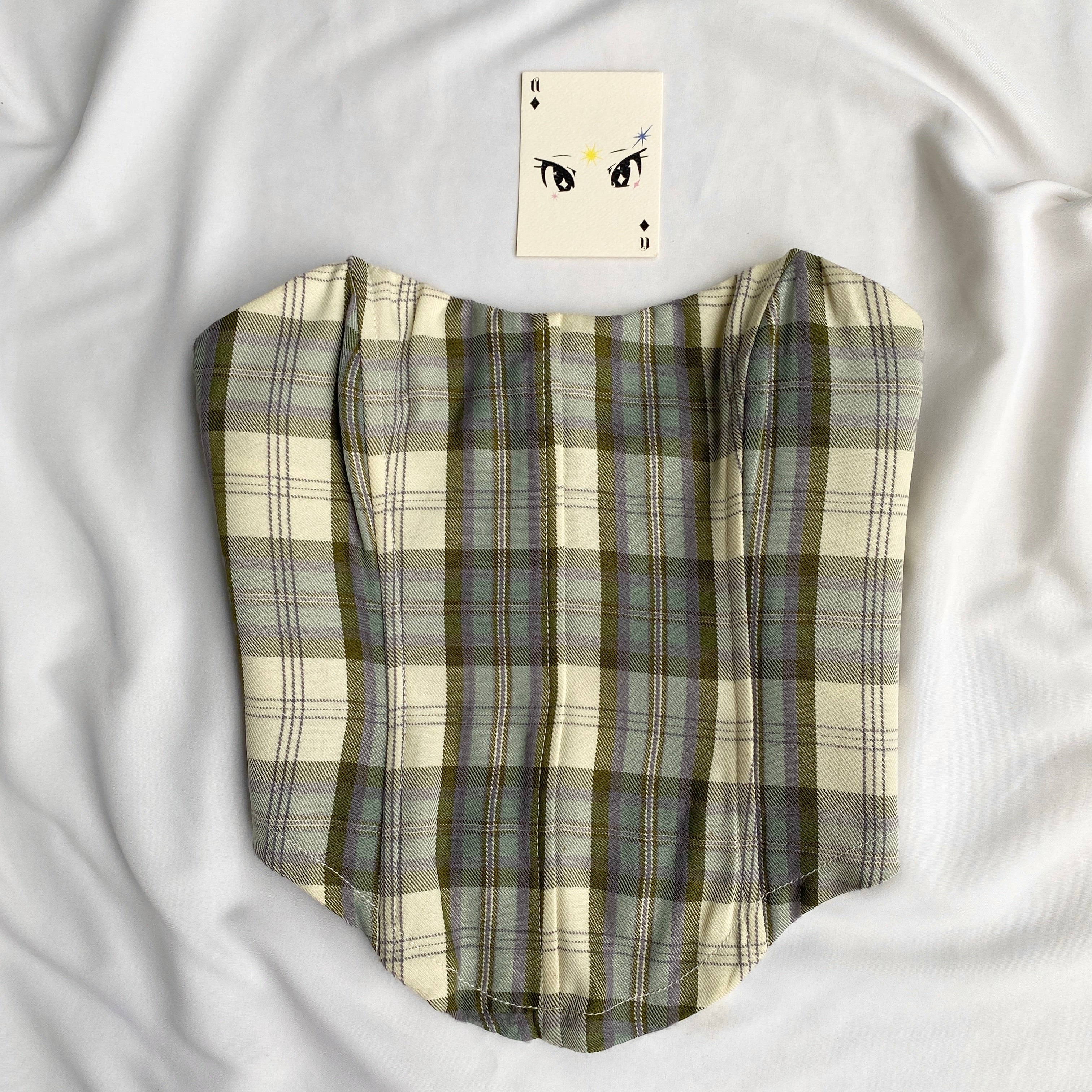 PLAID CORSET FROM CIDER (Bust : 30-32, Upper Waist : 24-26)