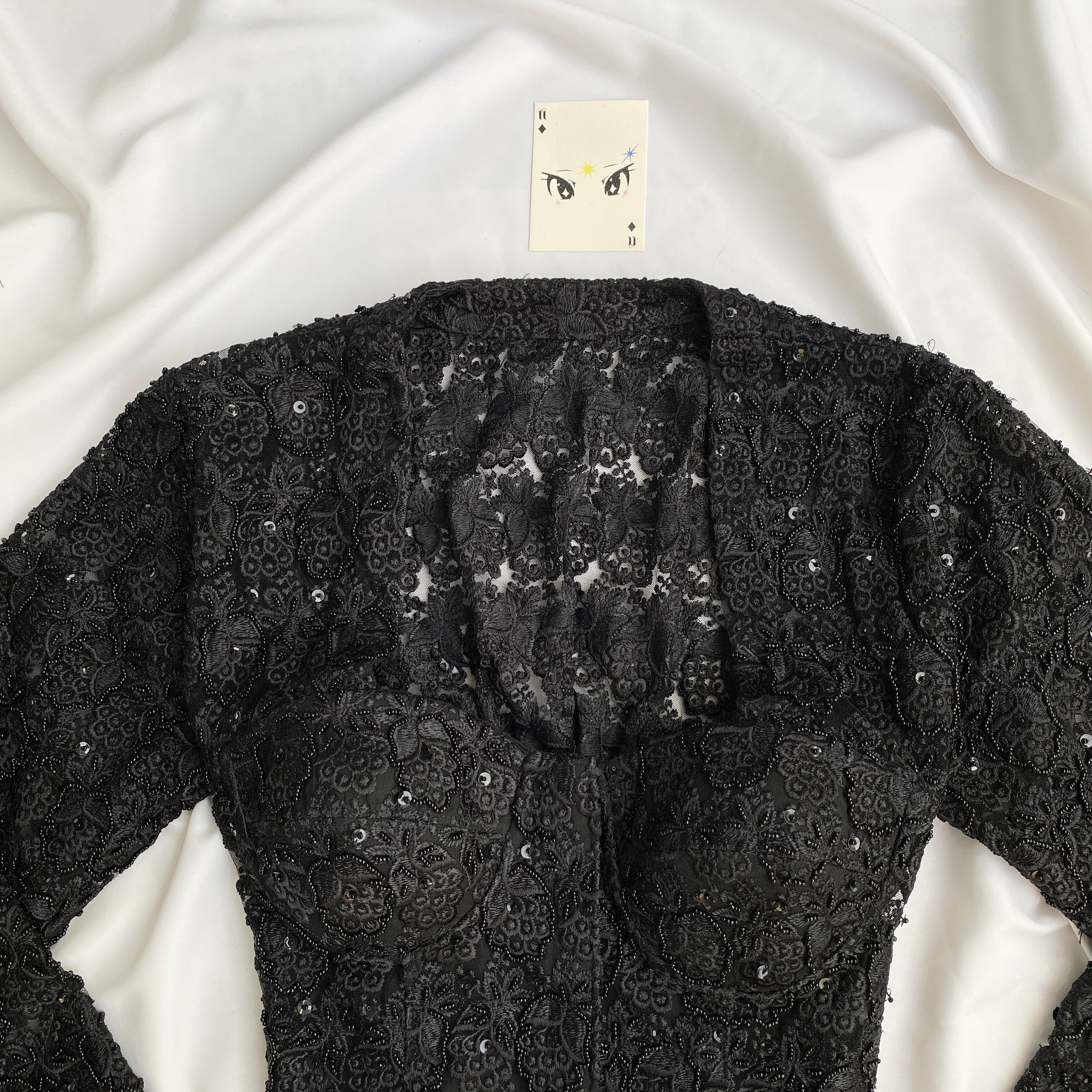 BLACK EMBELLISHED CORSET (Bust : 30-34, Upper Waist : 26-29)