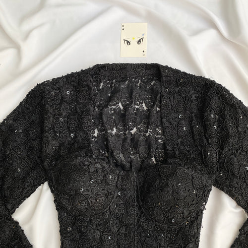 BLACK EMBELLISHED CORSET (Bust : 30-34, Upper Waist : 26-29)