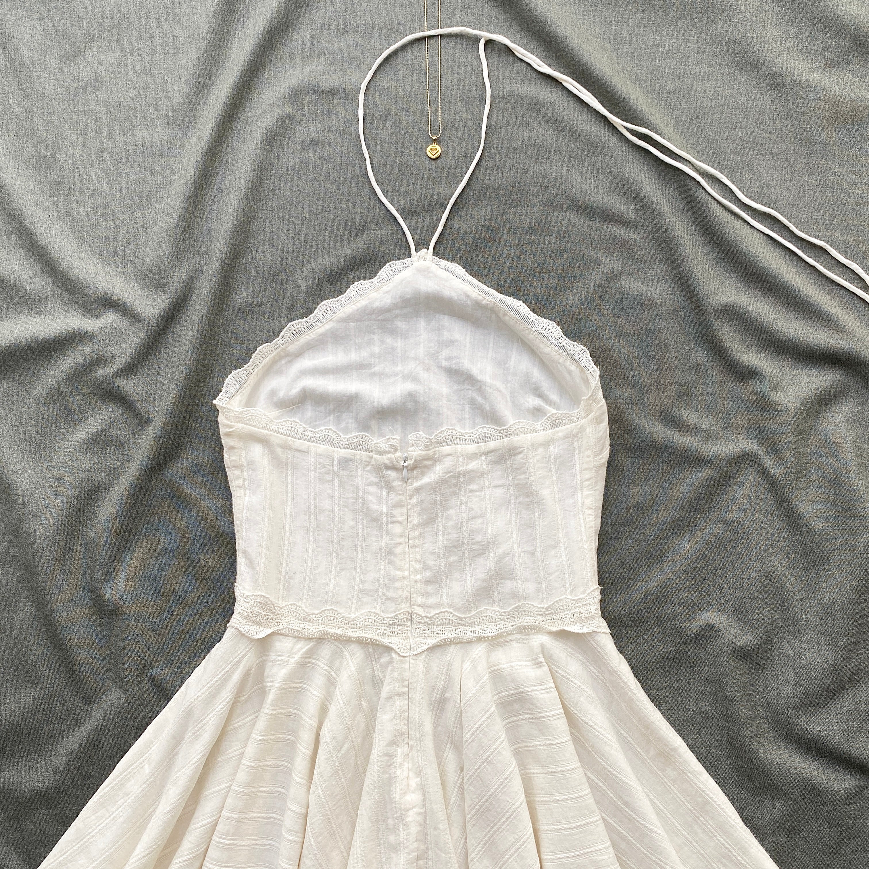 WHITE HALTER DRESS DROM ZARA (Sizes available)