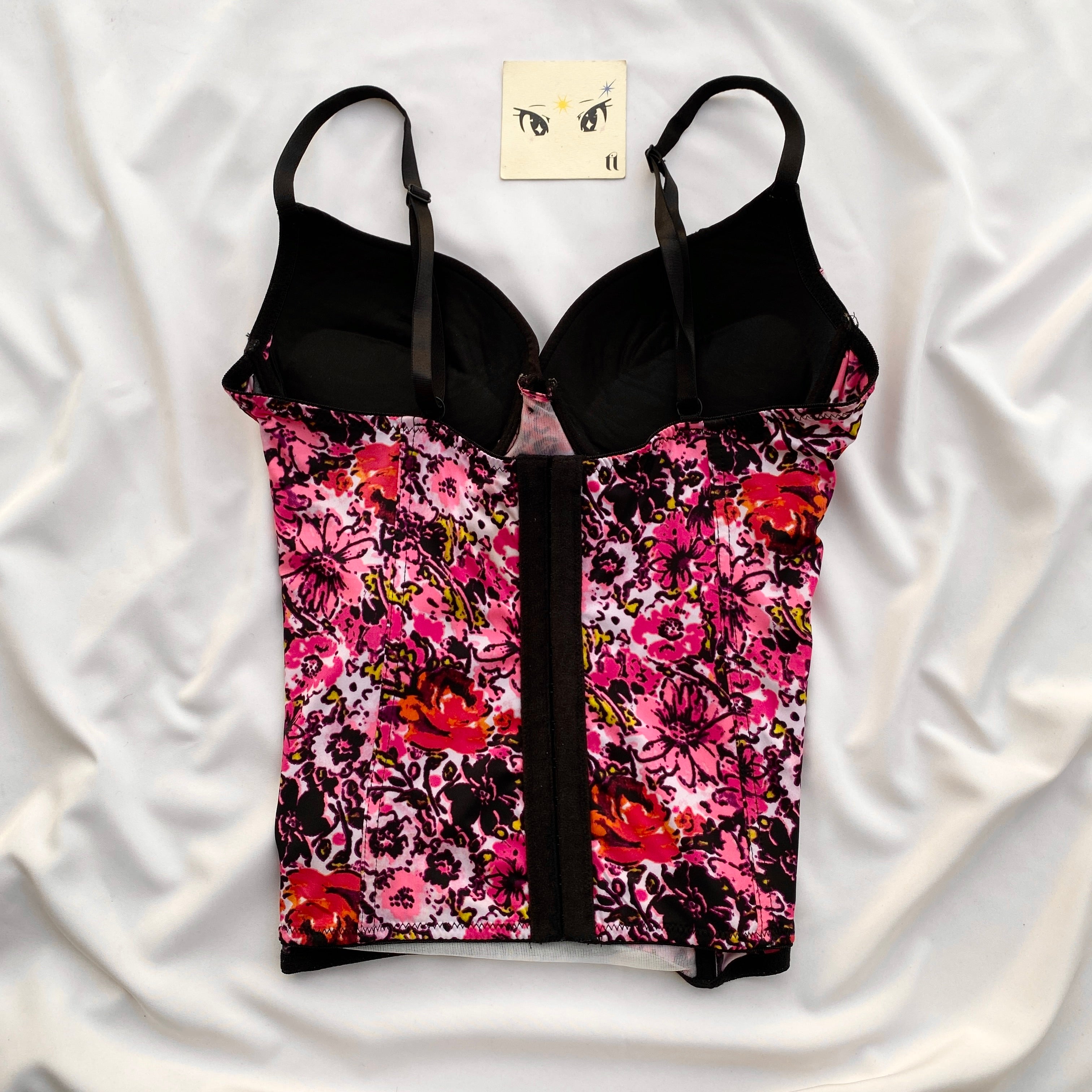 FLORAL CORSET (BUST 32D/34C/36B UPPER WAIST 26-32)