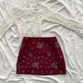 MAROON EMBELLISHED SKIRT (Multiple sizes available)