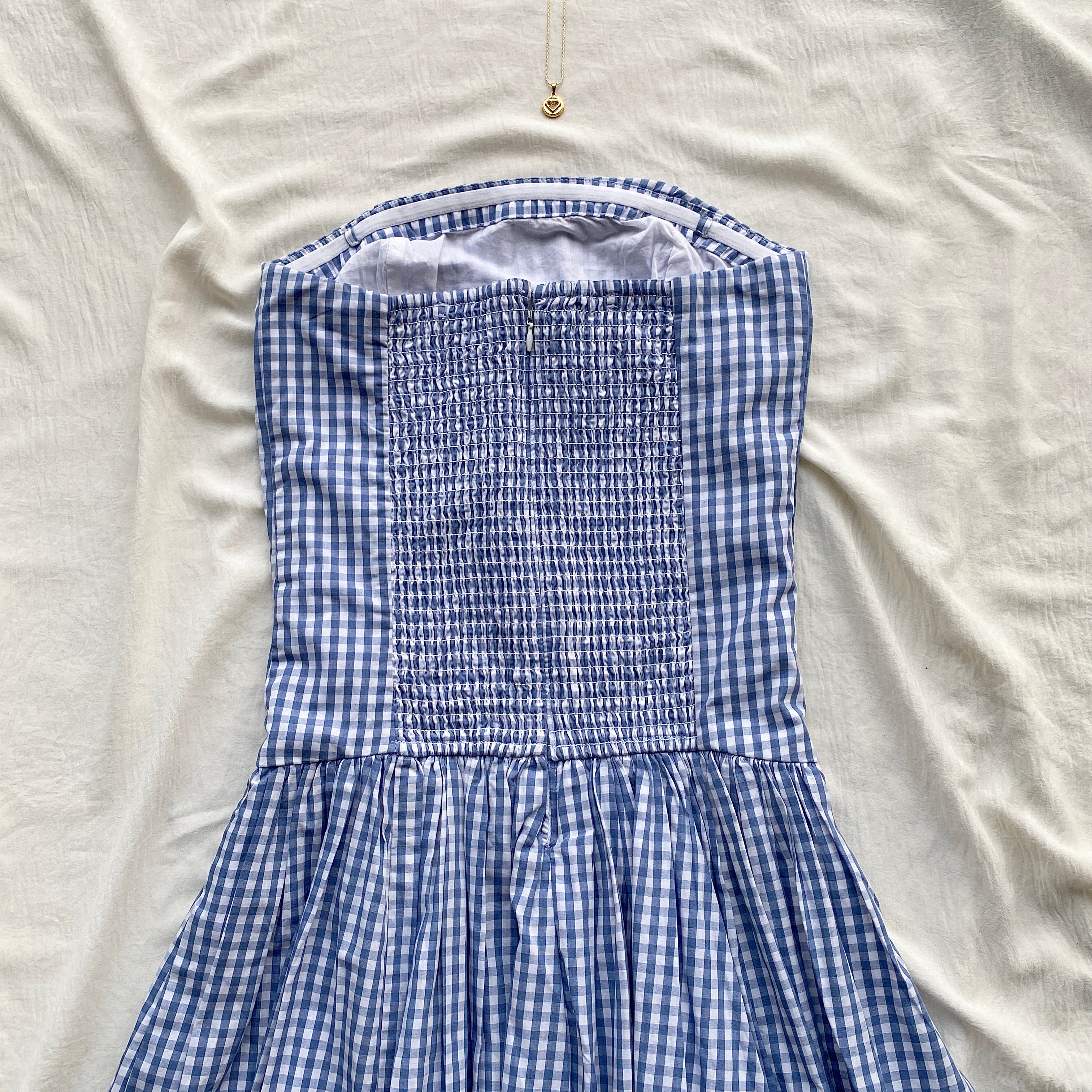 GINGHAM CORSET DRESS FROM ABERCROMBIE AND FITCH (Bust : 30-34, Upper Waist : 27-30)