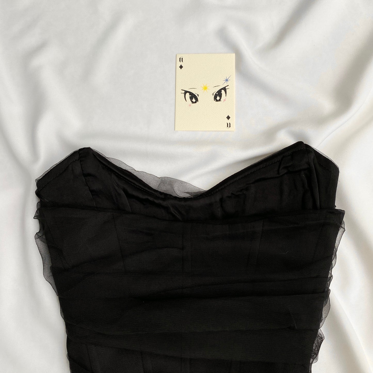 BLACK RUCHED CORSET FROM ZARA (Bust : 28-32, Upper Waist : 24-26)