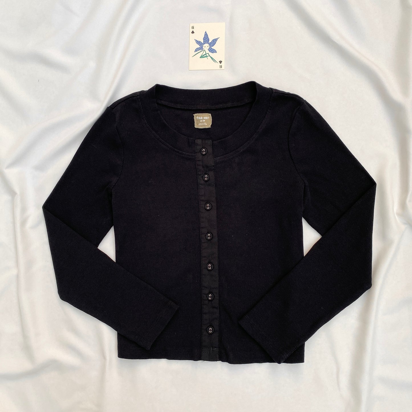 BLACK TOP FROM FREE PEOPLE (Bust : 34-38, Upper Waist : 28-36)
