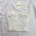 WHITE BUSTIER TOP FROM GLASSONS (Bust : 30-34, Upper Waist : 23-28)