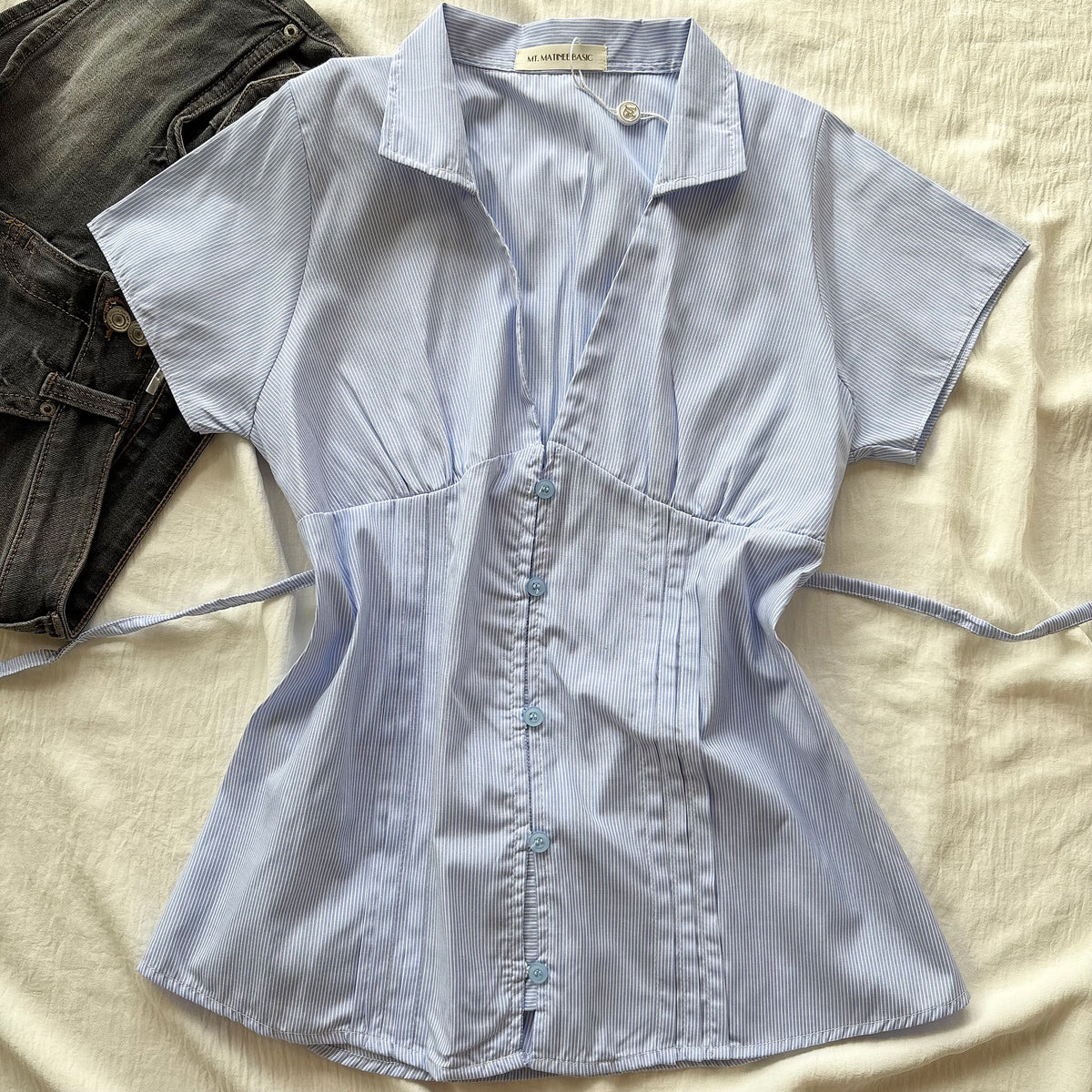 SUNDOWN SHIRT IN BLUE (Bust : 30-34, Upper Waist : 23-30)