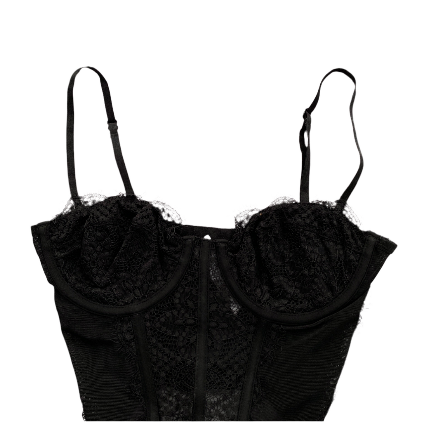 BLACK LACE CORSET FROM GLASSONS