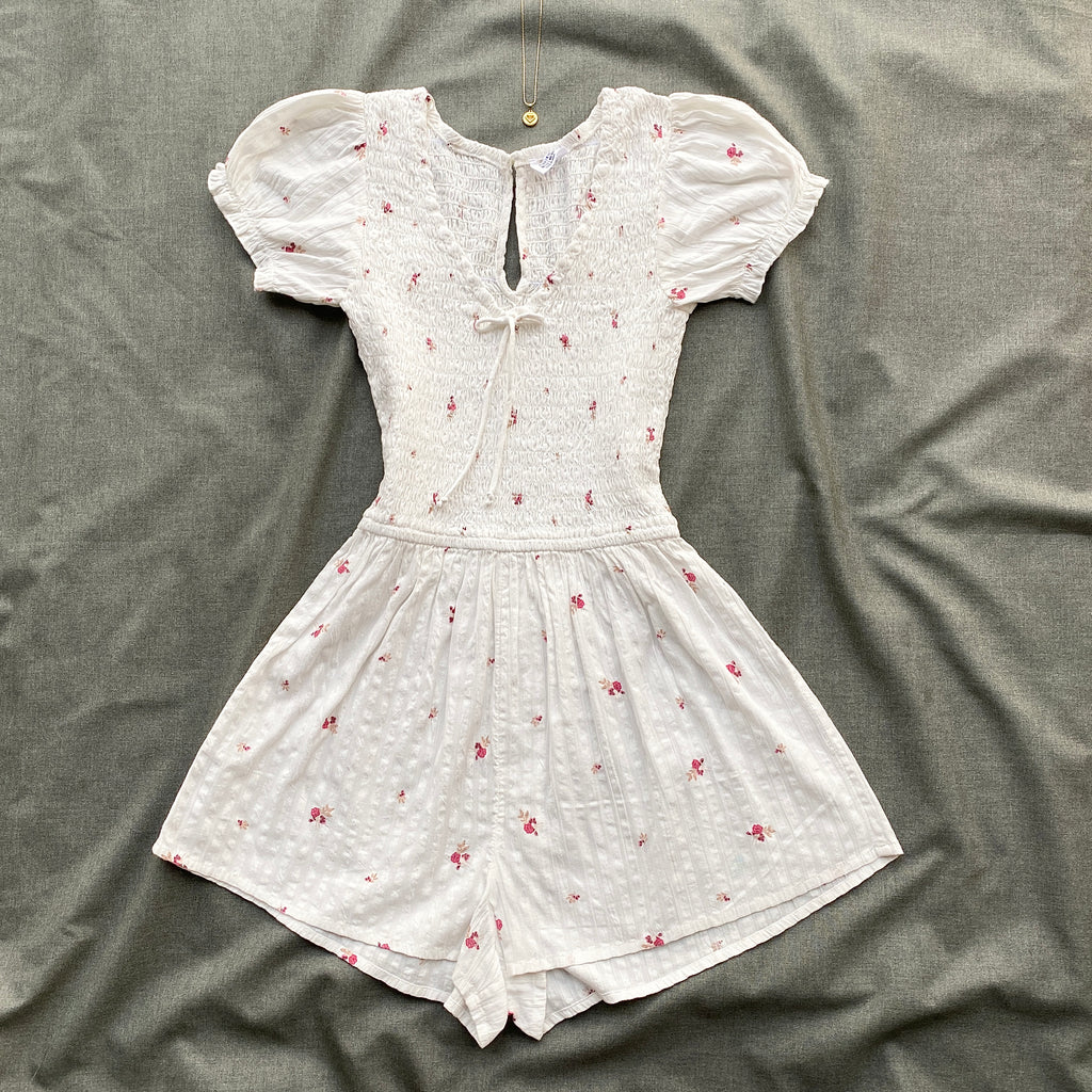 WHITE FLORAL ROMPER FROM COTTON ON (Sizes available)