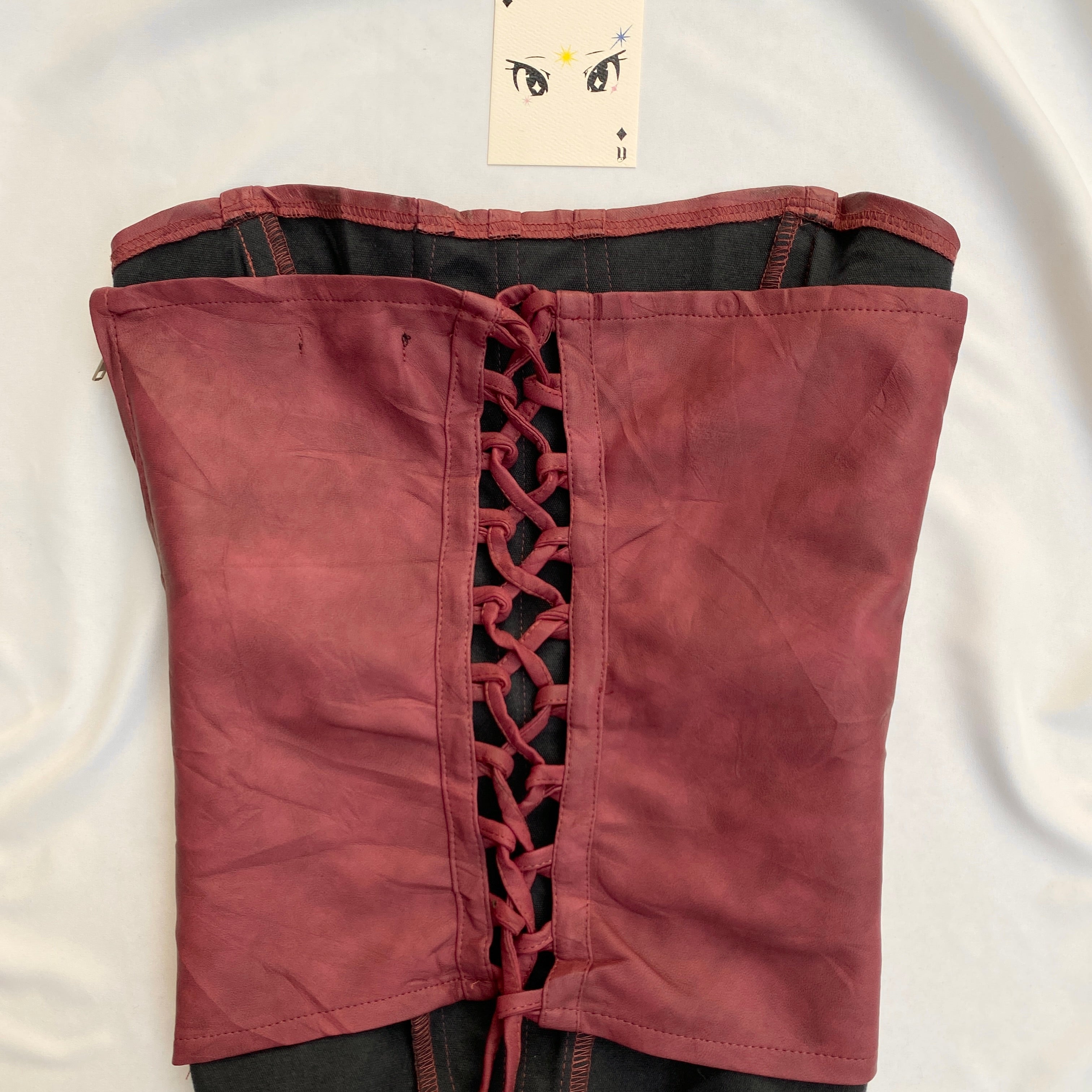 WINE RED CORSET (Bust : 30-34, Upper Waist : 28-32)