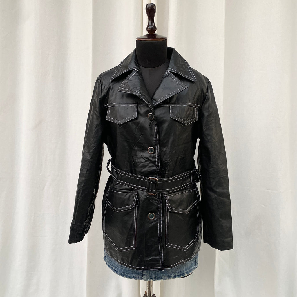 FAUX LEATHER JACKET (XS/S/M Adjustable)
