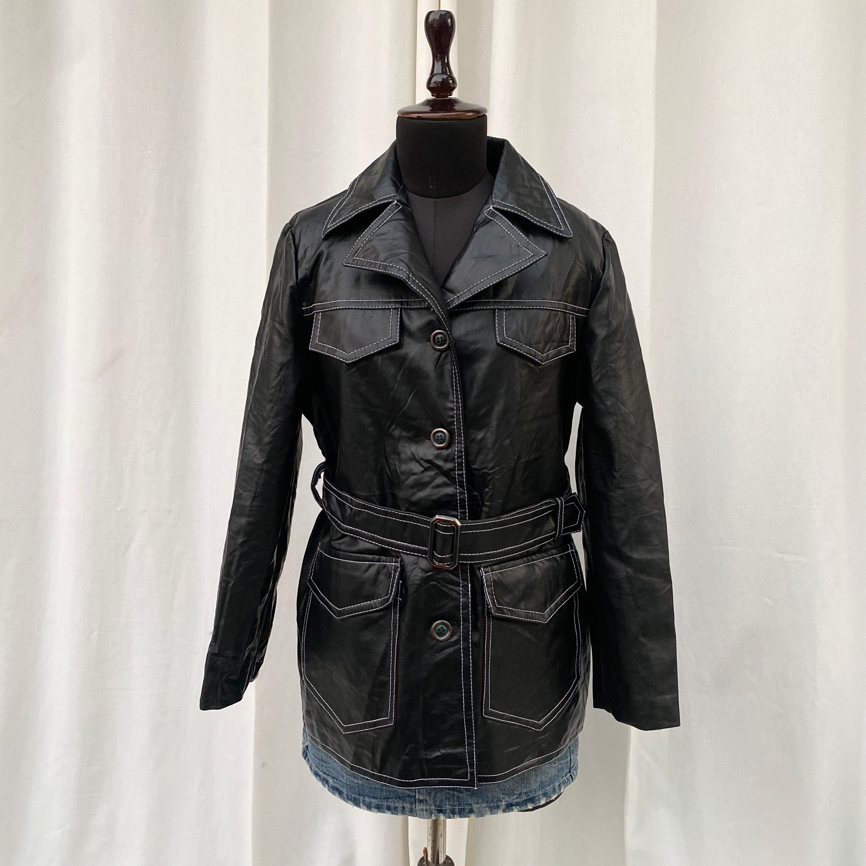 FAUX LEATHER JACKET (XS/S/M Adjustable)