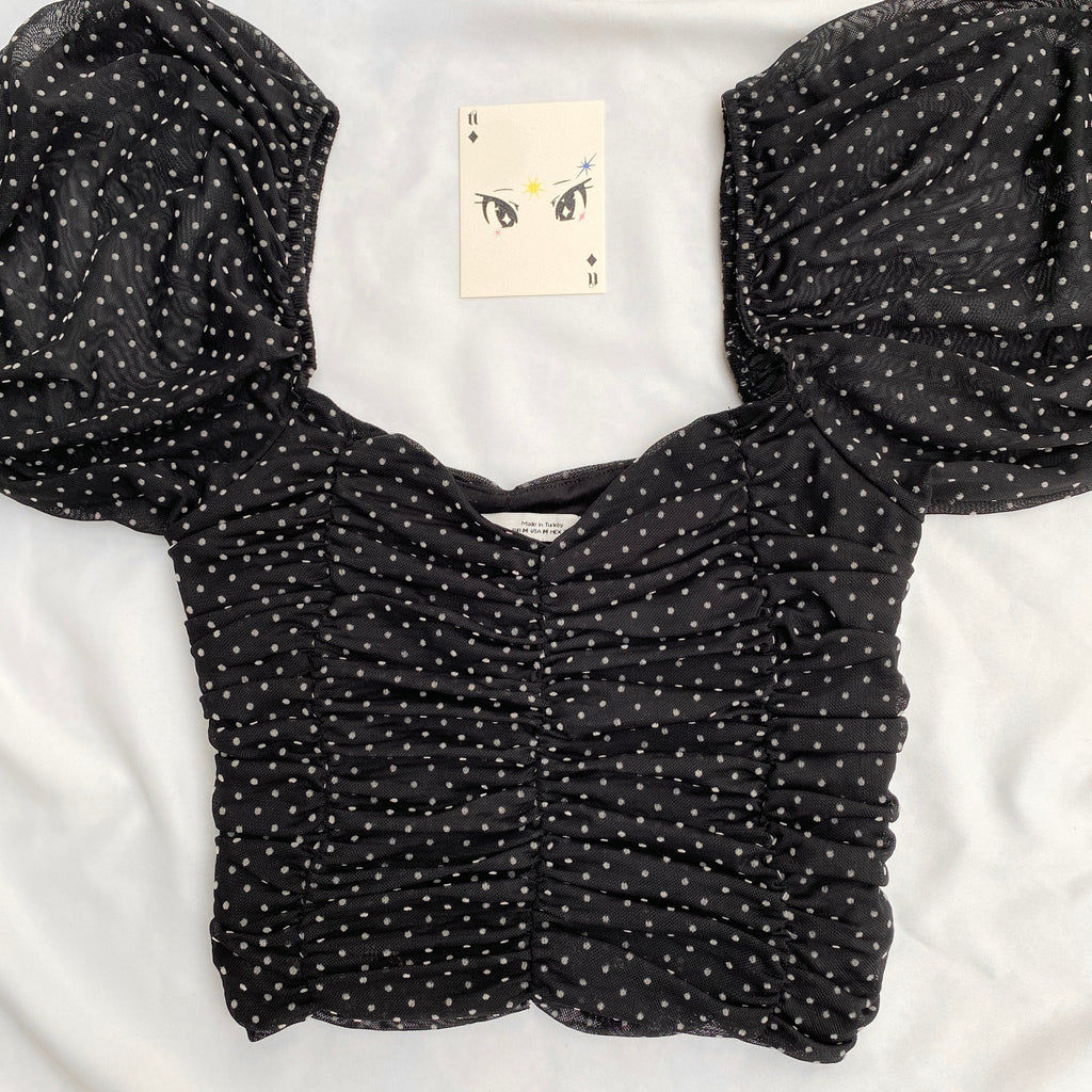 POLKA DOT TOP FROM PULL AND BEAR (Bust : 28-32, Upper Waist : 24-28)