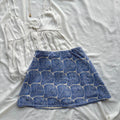 BLUE LEAF SKIRT FROM ABERCROMBIE (Waist : 26-30)