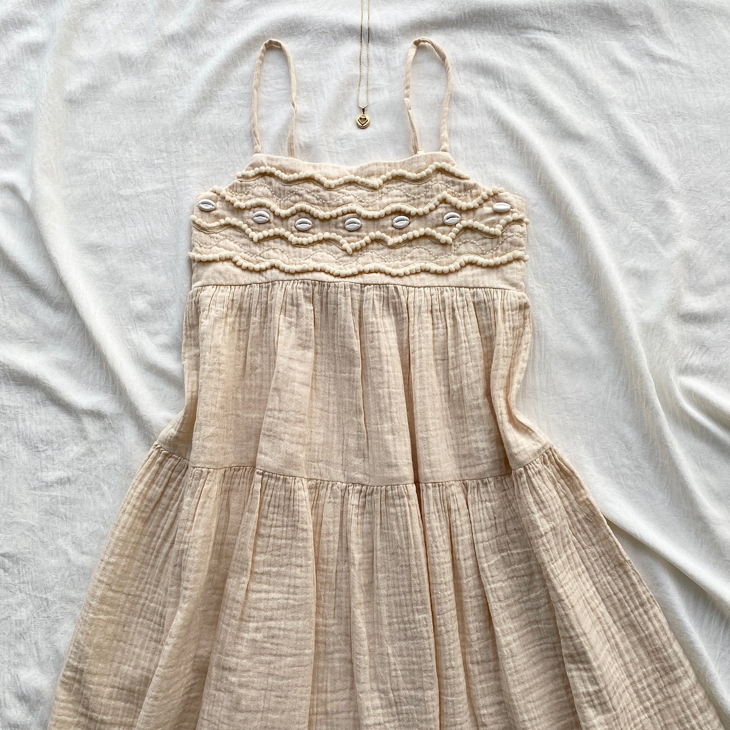 SHELL DRESS IN CREAM (Sizes available)