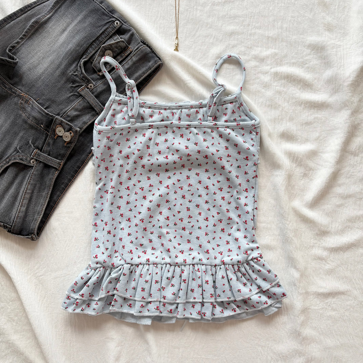 PORCELAIN TOP IN BLUE (Bust :  30-34, Upper Waist : 24-29)
