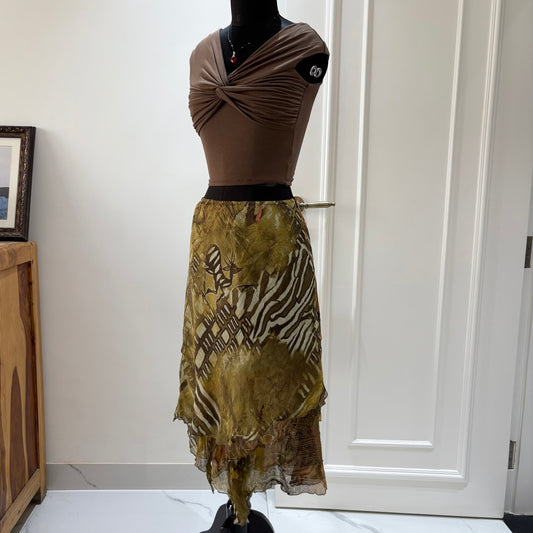 GREEN SKIRT (Waist : 23-29)