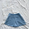 DENIM SKORT FROM FREE PEOPLE (Waist : 24-28)