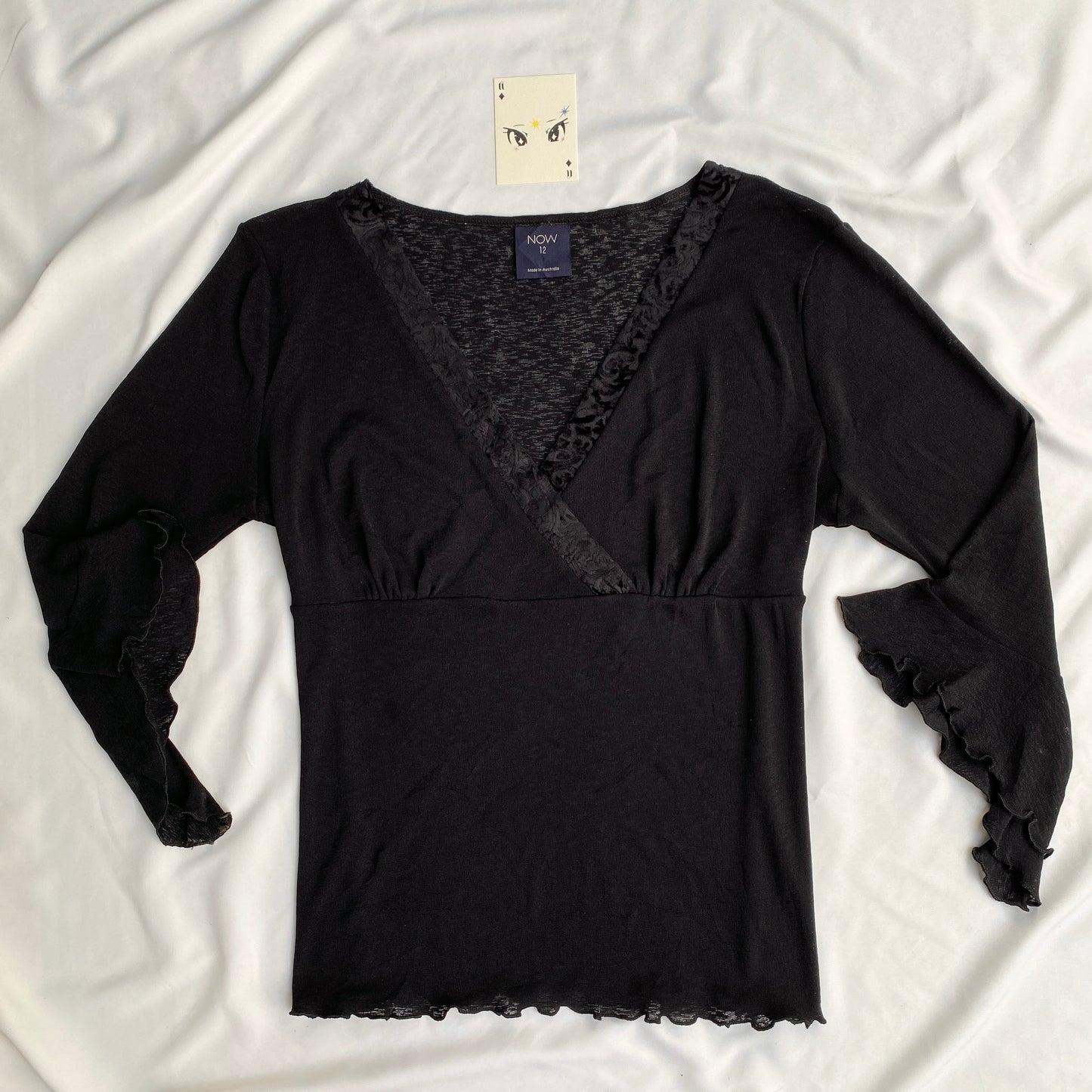 BLACK FULL SLEEVED TOP (Bust :  38-42, Upper Waist : 34-40)