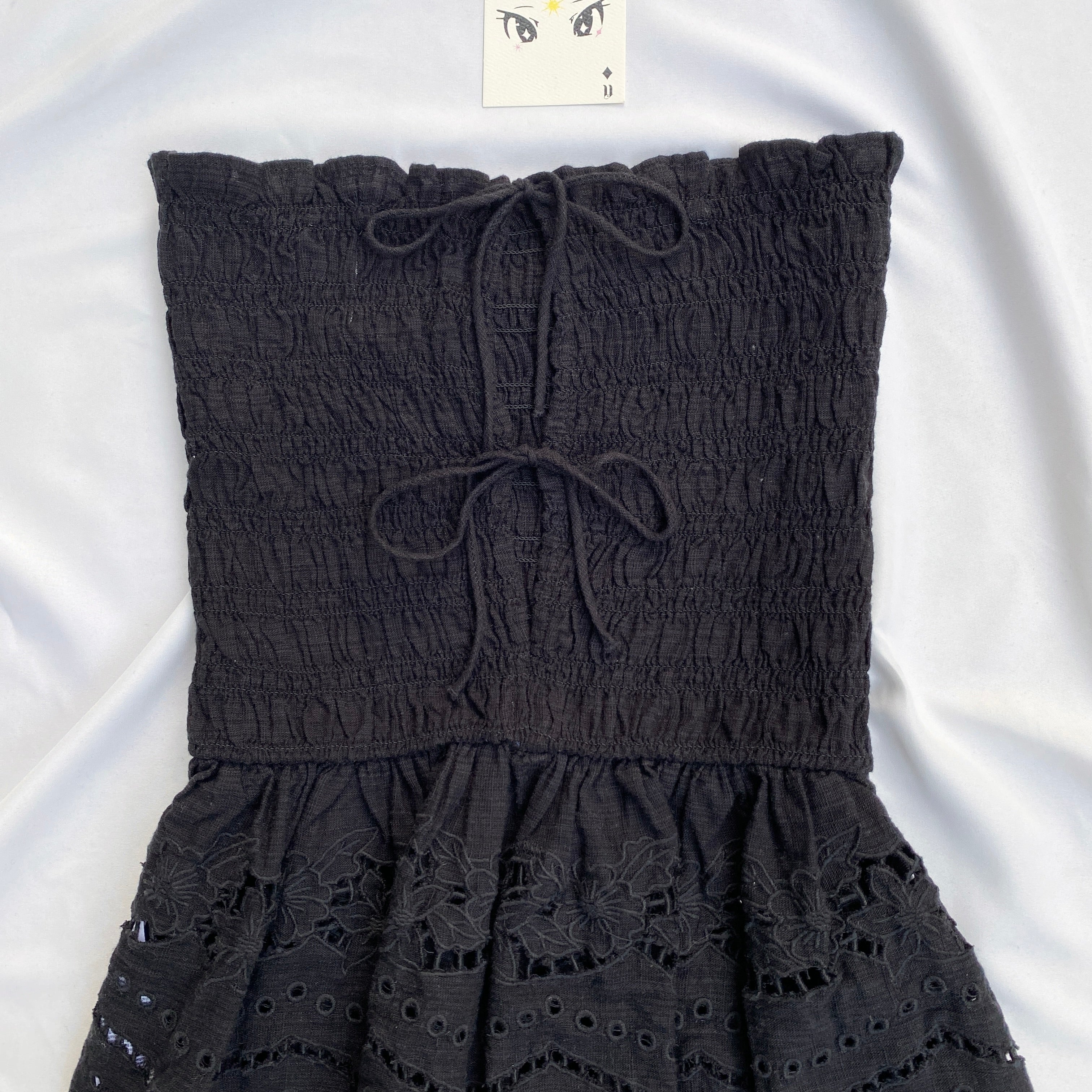 BLACK TUBE TOP FROM DAMSON & MADDER (Bust : 30-34, Upper Waist : 26-34)