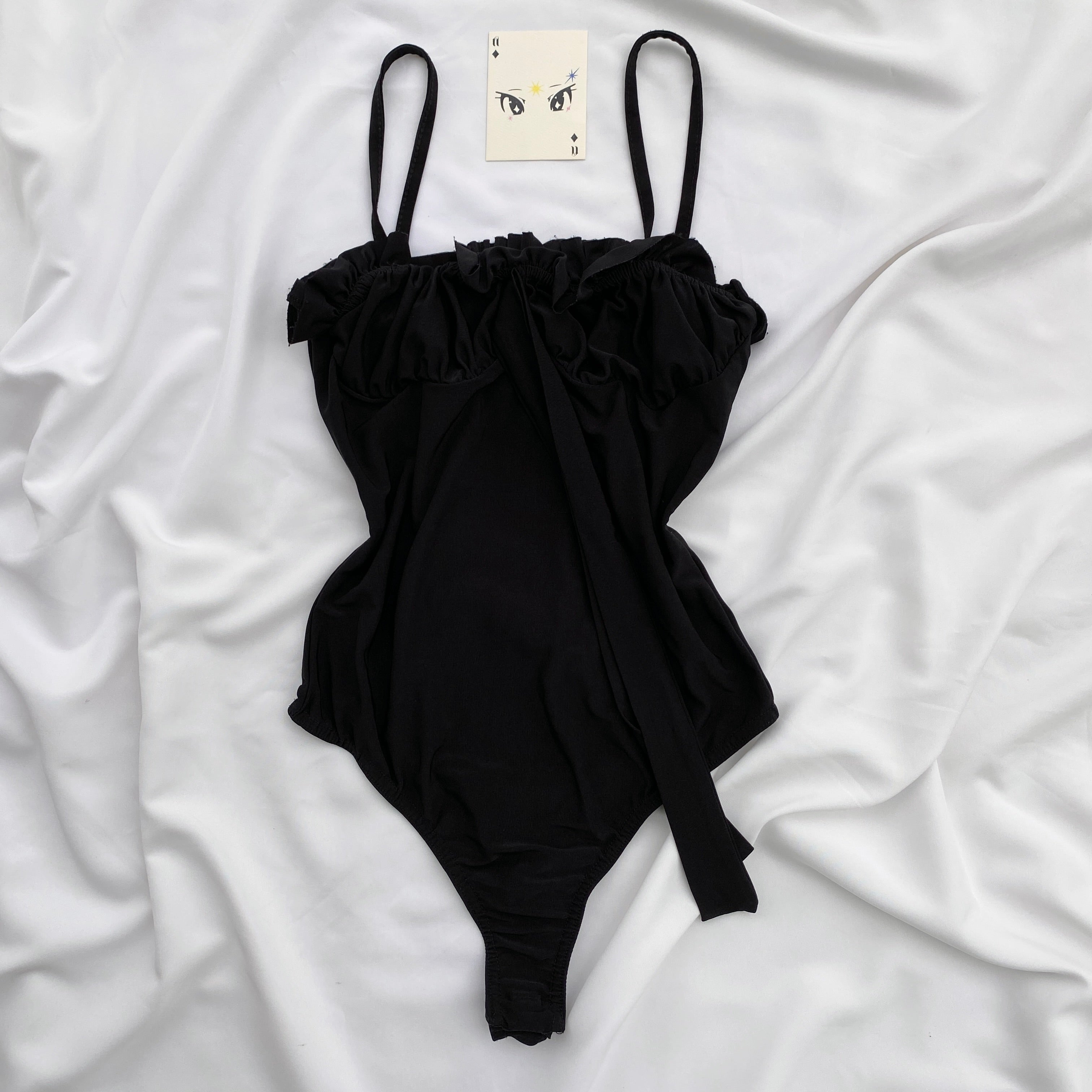 BLACK BODYSUIT FROM MISGUIDED (Bust : 28-32, Upper Waist : 24-28)