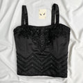 BLACK EMBELLISHED CORSET  (Bust : 40-44, Upper Waist : 38-40)