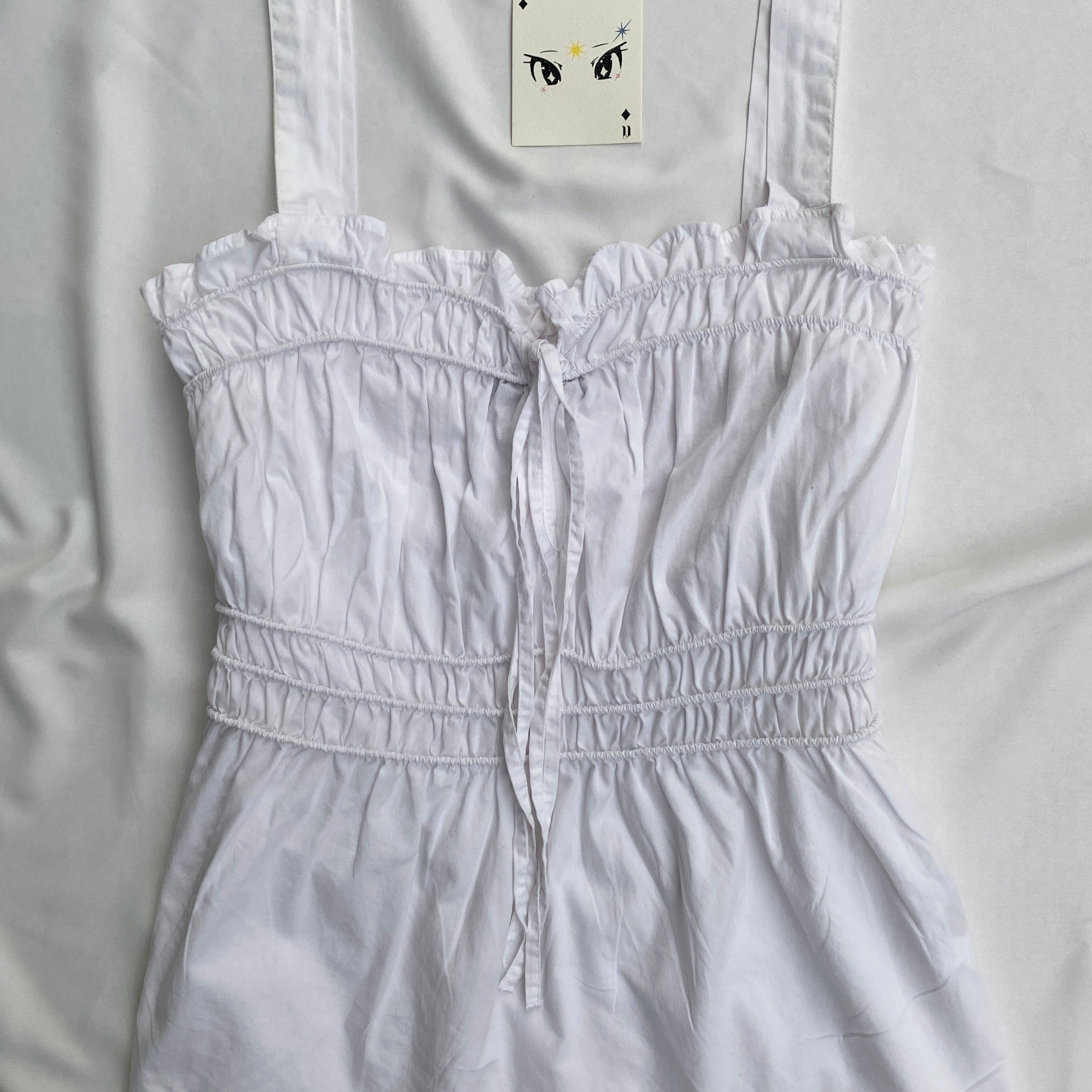 WHITE TOP (Bust : 34-38, Upper Waist : 28-34)