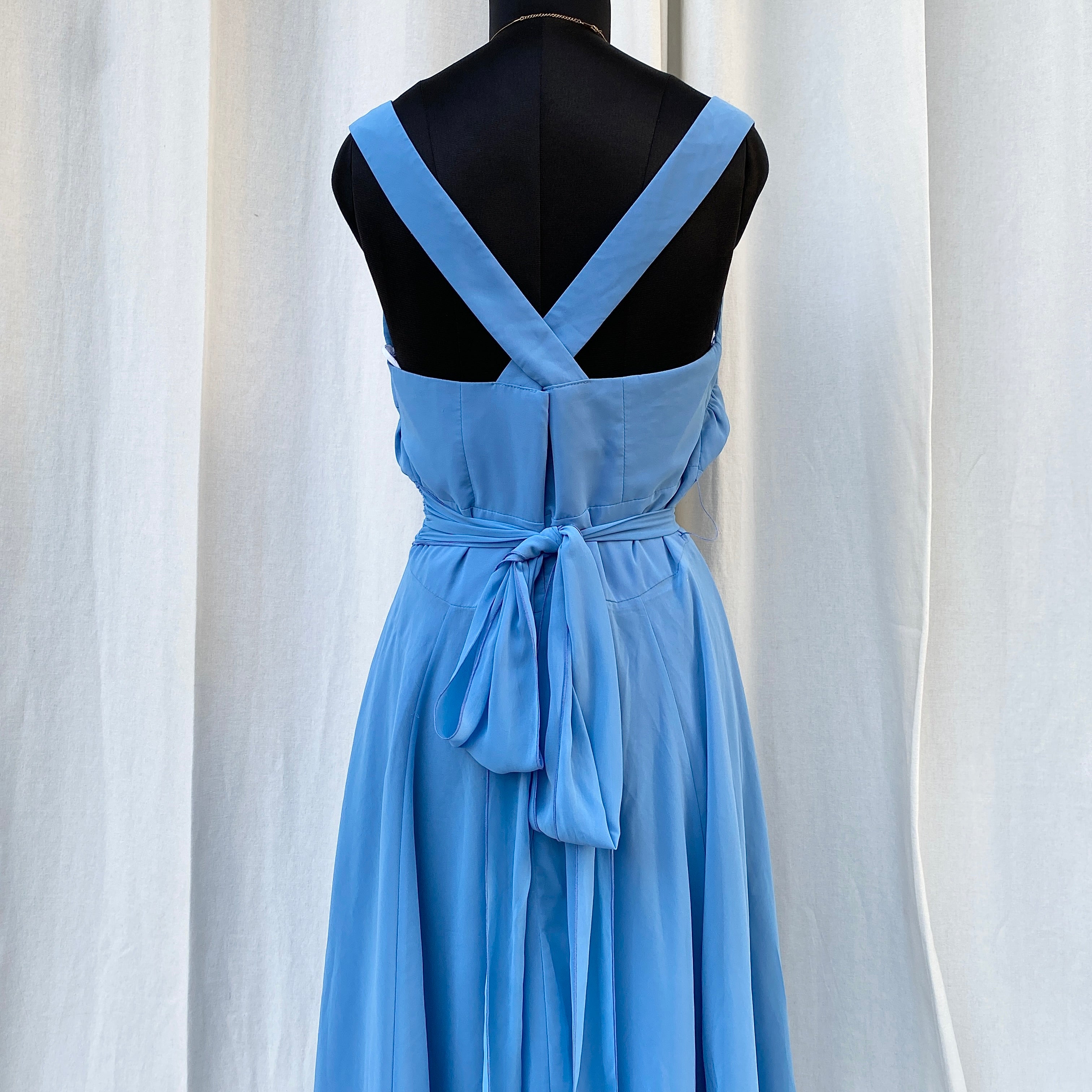 BLUE MAXI DRESS (Bust : 34-38, Upper Waist : 28-30)