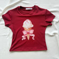 RED ICE CREAM BABY TEE