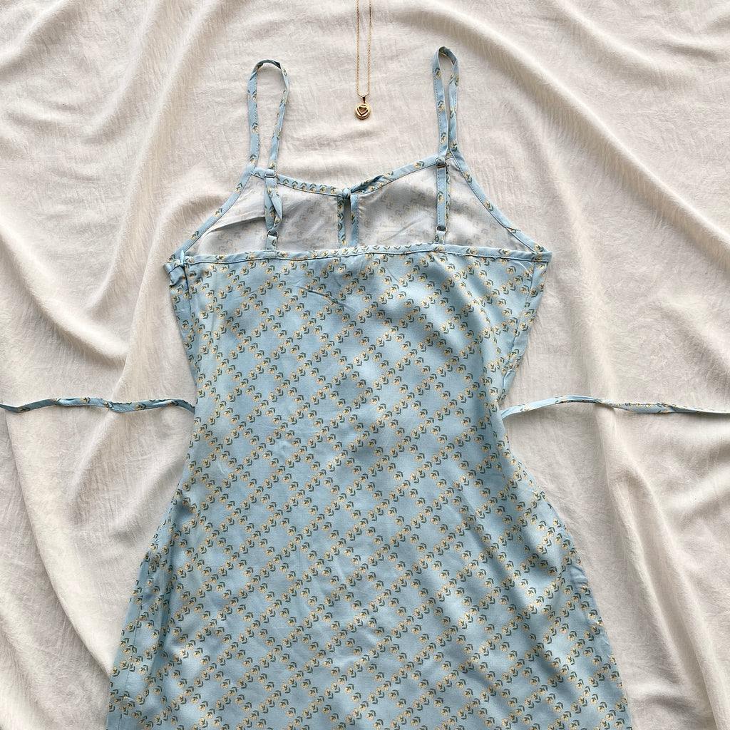FLORAL DRESS IN POWDER BLUE FROM COTTON ON (Sizes available)